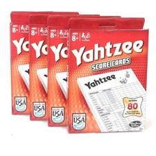 Yahtzee Score Card Refill Pack 320 Cards 4 Packs for All Ages 8 and Up
